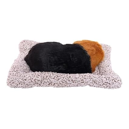 Sleeping Dog Stuffed Toy – 16 cm Adorable Black & White Sleeping Puppy, Perfect for Car Dashboard, Home Decor, or Office, Soft and Huggable Plush Toy, Cute Companion for Kids, Collectors, or Car Interiors. - View 2 of 3
