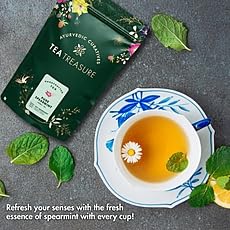 Tea Treasure Spearmint Herbal Tea 100gm | Spearmint Tea for PCOS, PCOD, Unwanted Hair | Spearmint Tea Loose Leaves | Boosts Immunity | Reduces Stress | Rich in Antioxidants | Aids Digestion - View 4 of 4