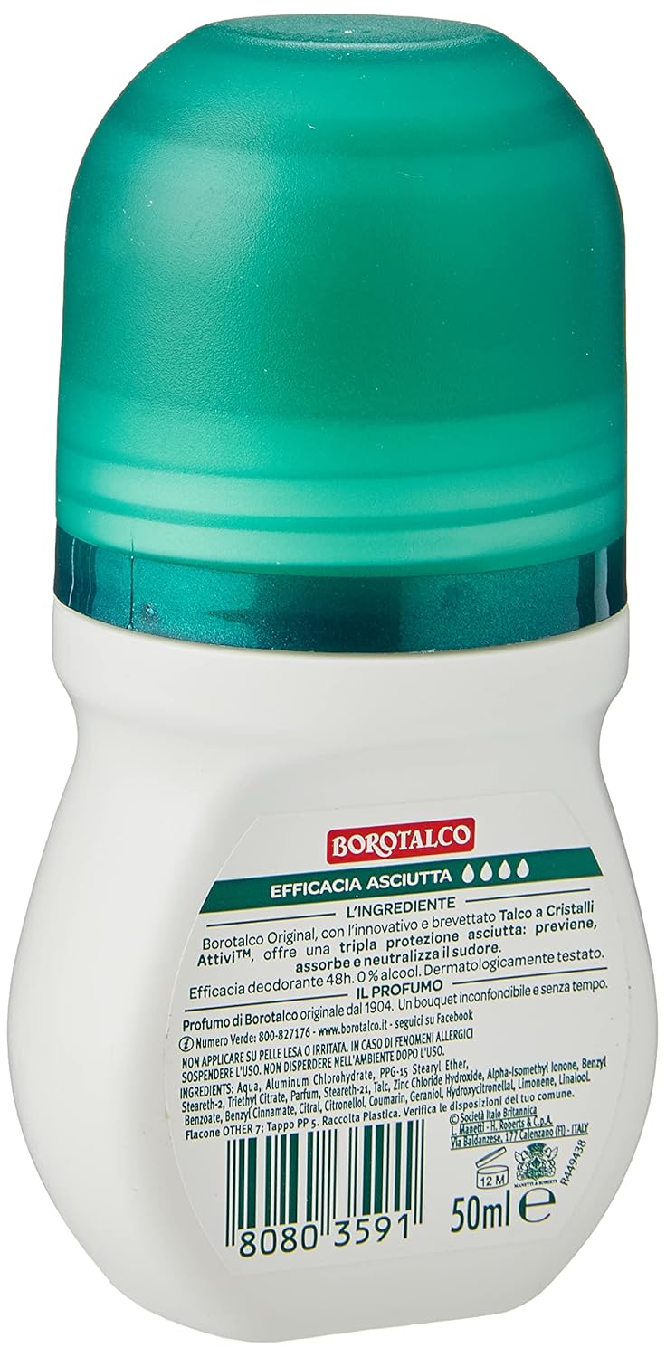 Borotalco Deodorant Original Roll on 50ml - View 2 of 3