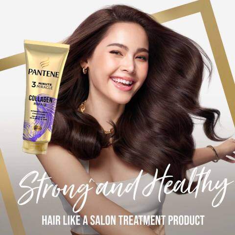 Pantene 3 Minutes Miracle Collagen Repair Conditioner – Intensive Serum Care, Repairs Damaged Hair, Strengthens & Smooths, Pro-V Nutrients, Fast Action in 3 Minutes, Shiny Healthy Hair - View 2 of 3
