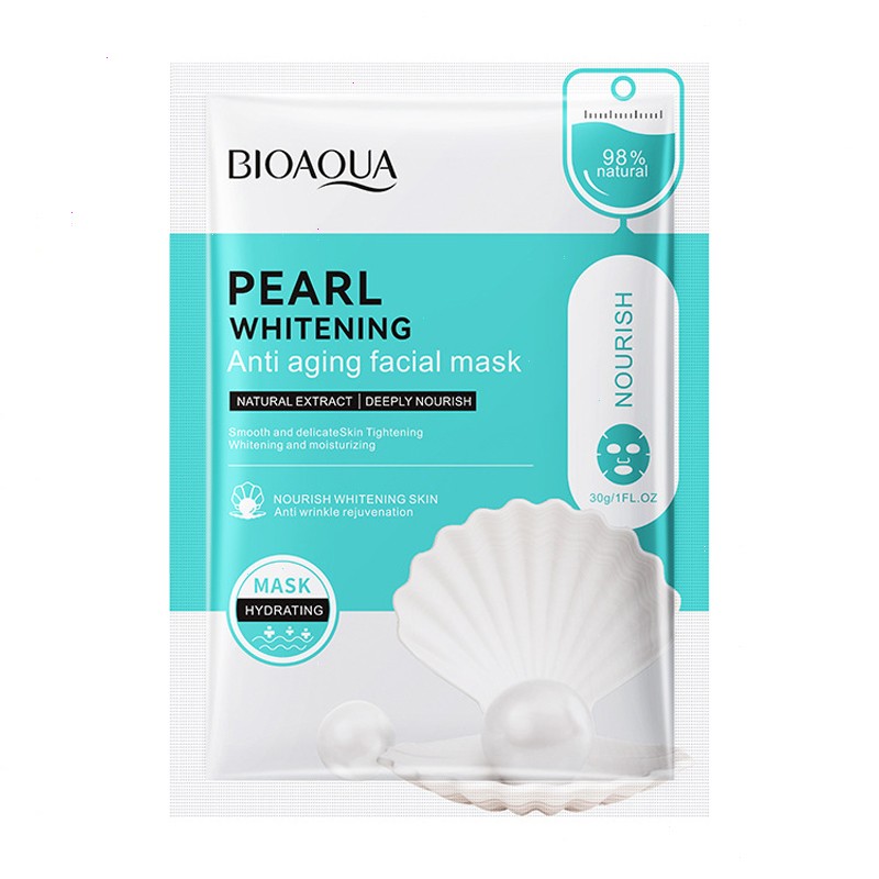 BIOAQUA Whitening Anti-Wrinkle Anti-Oxygen Anti-Aging Rejuvenating Facial Mask Moisturizing Hydrating Mask- Pearl(FROM MALAYSIA) - Related product