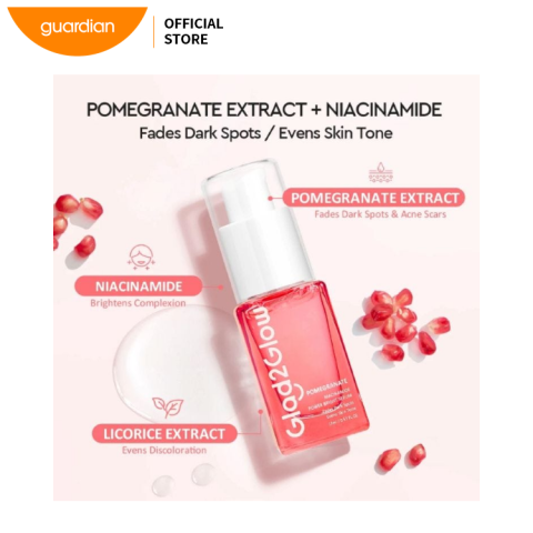 Glad2Glow 10% Niacinamide Pomegranate Power Bright Serum 17ml Brightening Hydrating Anti-Aging Even Skin Tone Reduce Dark Spots Smooth Radiance Repair Fine Lines Daily Face Skincare - View 2 of 4