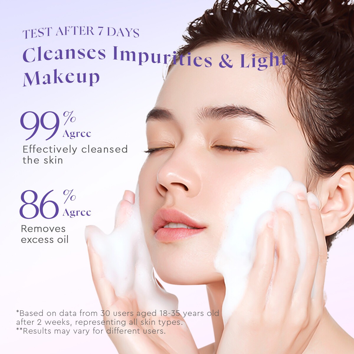 Glad2Glow Blueberry Ceramide Low Ph Gel Cleanser Facial Skincare facial wash Skincare hydrating gentle cleanser 70ml-3pcs(FROM MALAYSIA) - View 4 of 4