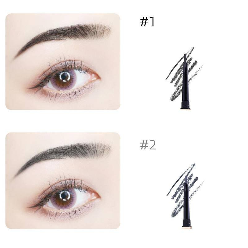 2-in-1 Automatic Rotating Waterproof Eyebrow Pencil with Brush, Long-Lasting Smudge-Proof Brow Definer, Triangle Tip Refill, Beginner-Friendly Precision Shaping Tool-05 - View 4 of 4