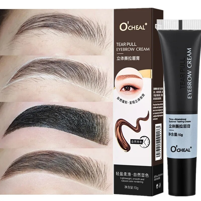 🔥 Hot sale tearing eyebrow gel tint offers easy peel-off dye with semi-permanent, waterproof and sweatproof formula. Long-lasting tattoo tint creates natural, defined brows that stay flawless all day-Black - View 3 of 4