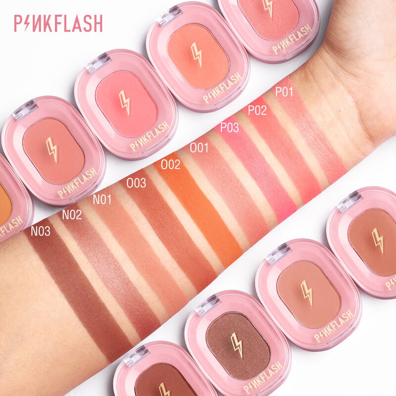 PINKFLASH PF-F01 Chic In Cheek OhMyHoney Naturally Pigmented Blusher Highlight Contour Face Makeup Soft Powder Blush-Daybreak(FROM MALAYSIA) - View 2 of 4