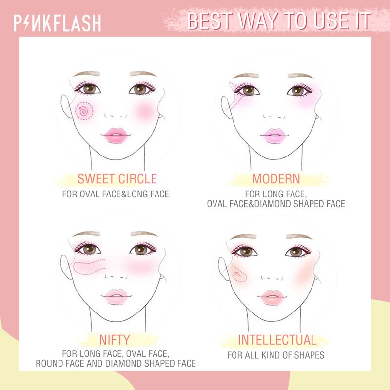 PINKFLASH PF-F01 Chic In Cheek OhMyHoney Naturally Pigmented Blusher Highlight Contour Face Makeup Soft Powder Blush-Daybreak(FROM MALAYSIA) - View 3 of 4
