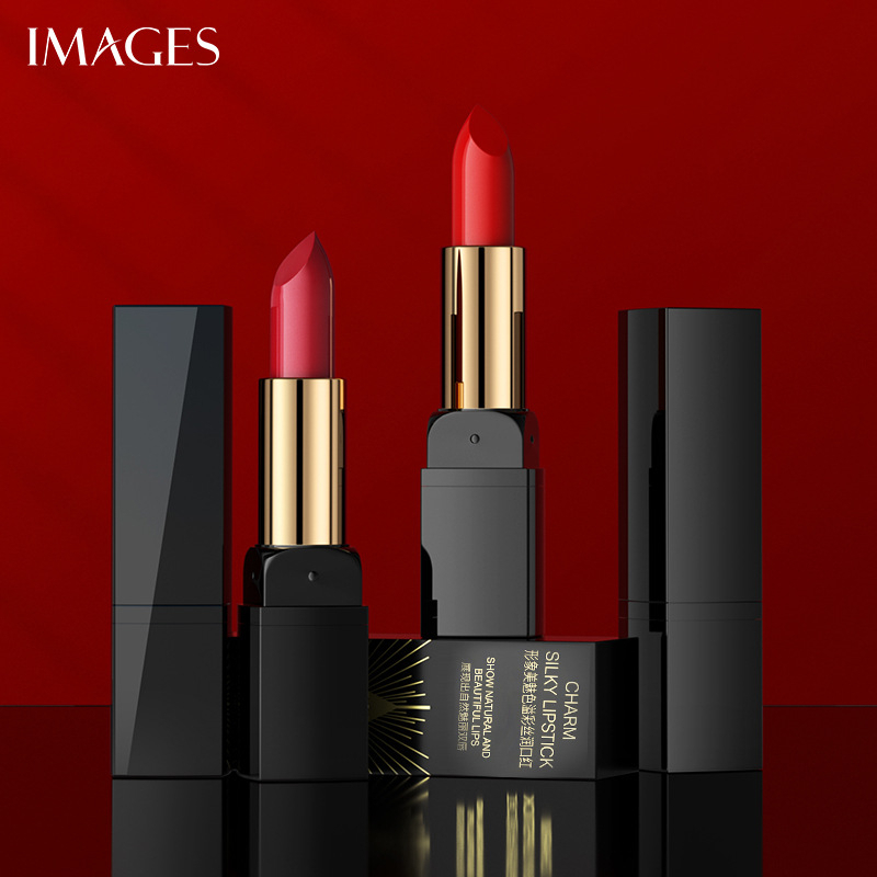 Image Beauty Color Overflow Silky Lipstick Non-Fading Non-Stick Cup Smooth Texture Gentle Application Long-Lasting Lip Gloss Makeup Personal Care Wholesale-True Red - View 4 of 4