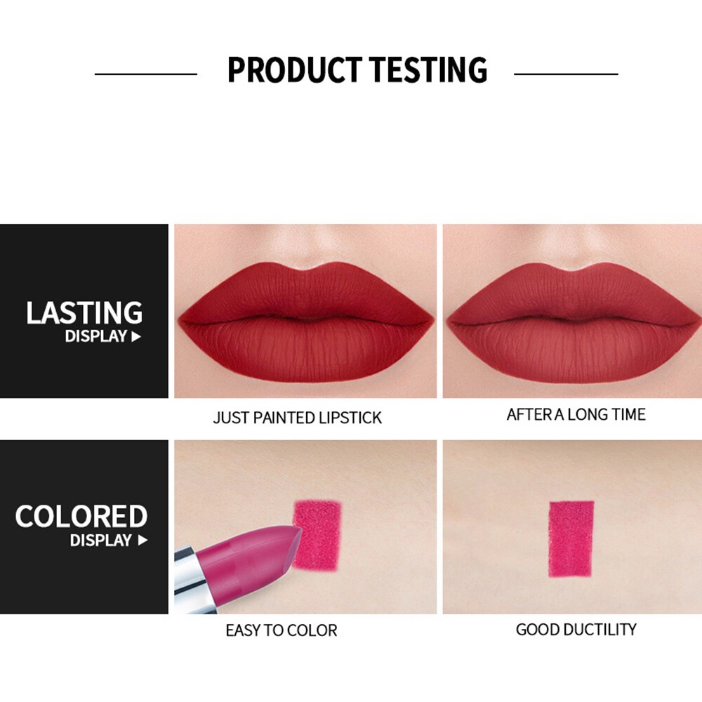 Tattielove HANDAIYAN Velvet Matte Lipstick – Silver Makeup Stick (12 Shades)- 08#(FROM MALAYSIA) - View 3 of 4