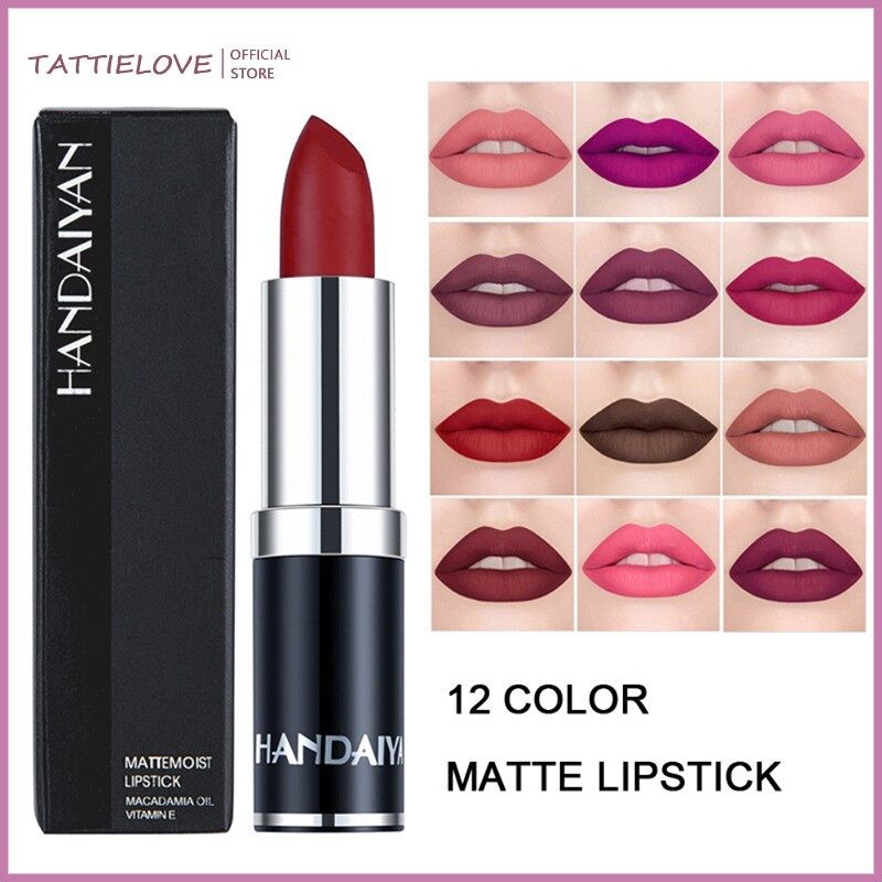 Tattielove HANDAIYAN Velvet Matte Lipstick – Silver Makeup Stick (12 Shades)- 08#(FROM MALAYSIA) - View 4 of 4