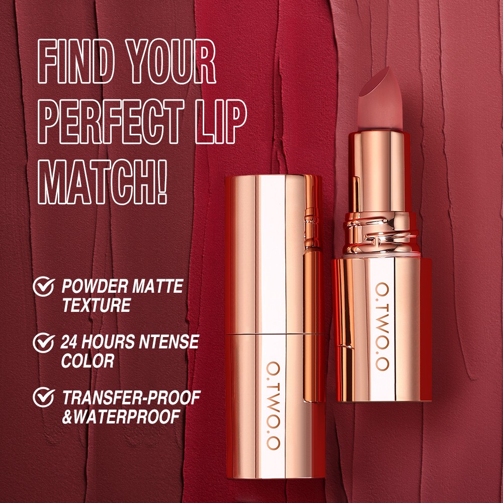 O.TWO.O Misty Kiss Lock Color Matte Lipstick 24H Long Lasting Non-stick Cup Lip Makeup-  M20 WILLFUL(FROM MALAYSIA) - View 3 of 4