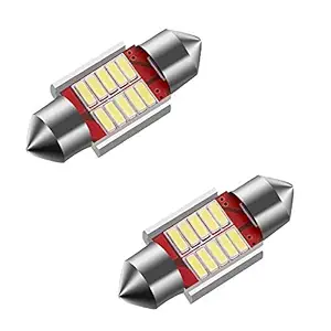 Allextreme EX31SDW 10 LED Universal Car Interior Super Bright Roof Light Reading Dome Bulb Lamp with Festoon Holder (5W, White, 2 PCS) - Shop at Colombo Mall