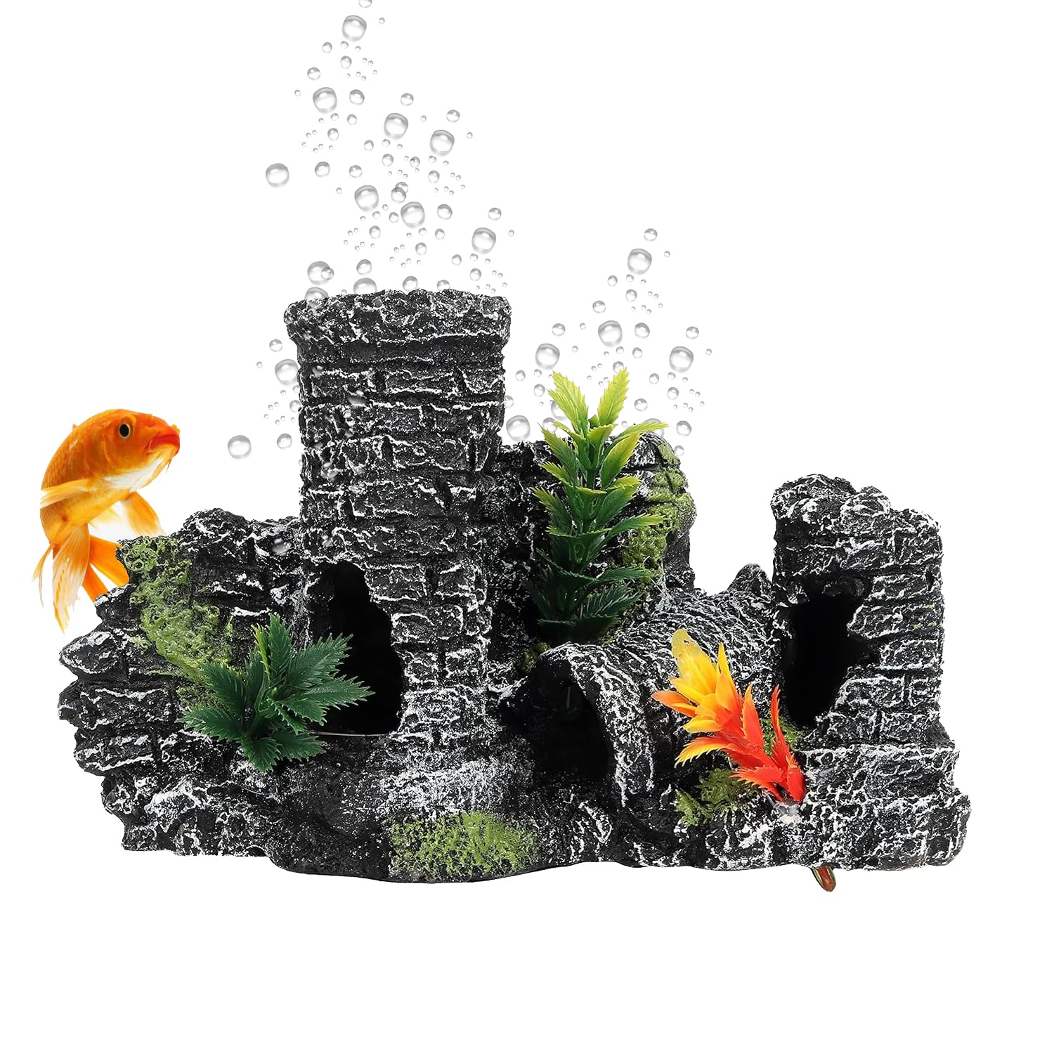 JAINSONS PET PRODUCTS Aquarium Decorative Resin Ornaments For Fish Tank Decoration (Broken Castle, 19 Cm X 12 Cm) FROM INDIA(NUZ) - Shop at Colombo Mall
