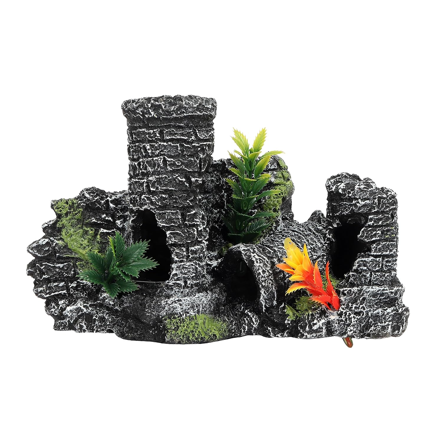 JAINSONS PET PRODUCTS Aquarium Decorative Resin Ornaments For Fish Tank Decoration (Broken Castle, 19 Cm X 12 Cm) FROM INDIA(NUZ) - View 2 of 3