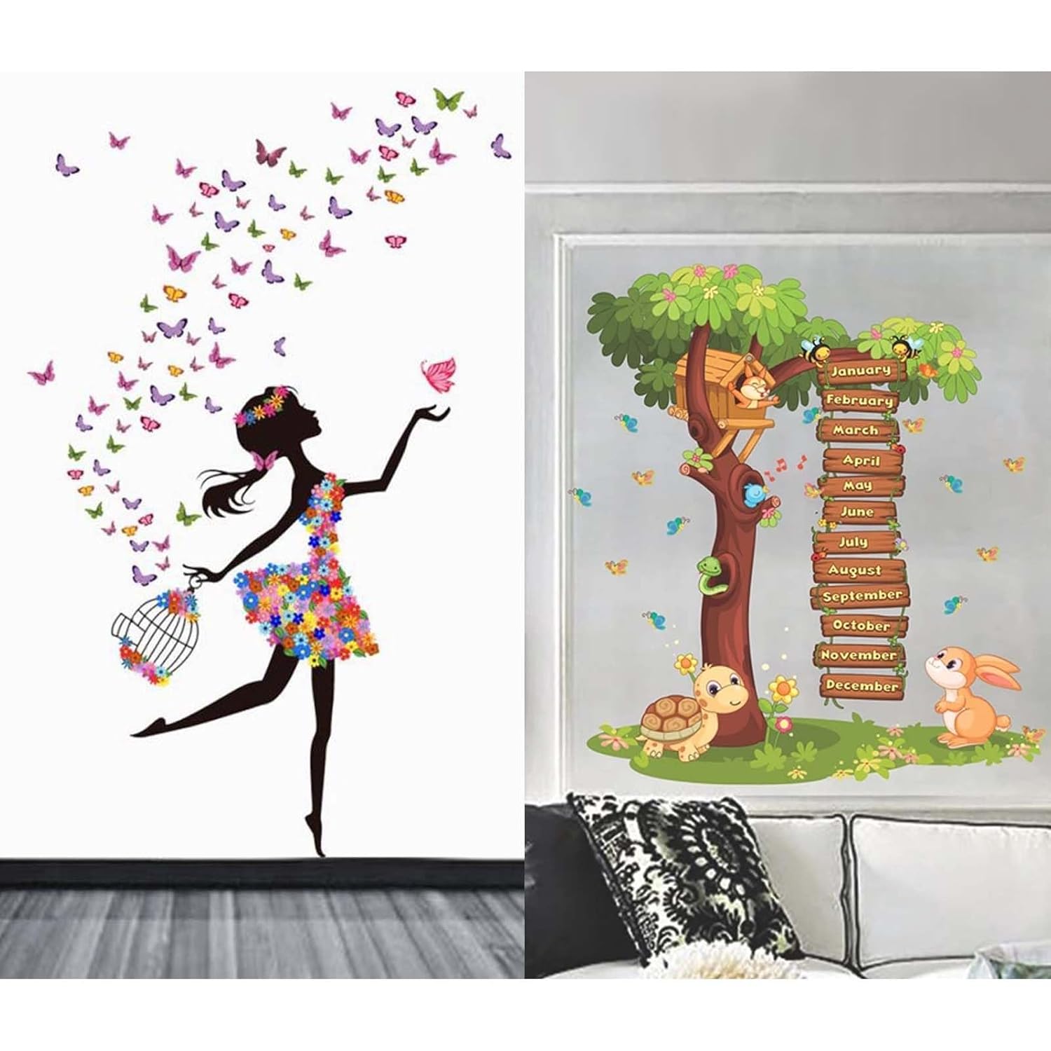 ESP Creation Combo Set of 2 Calendar Tree | Dreamy Girl Wall Decals for Hall, Bedroom &amp; Kitchen(FROM INDIA FAAZ) - Shop at Colombo Mall