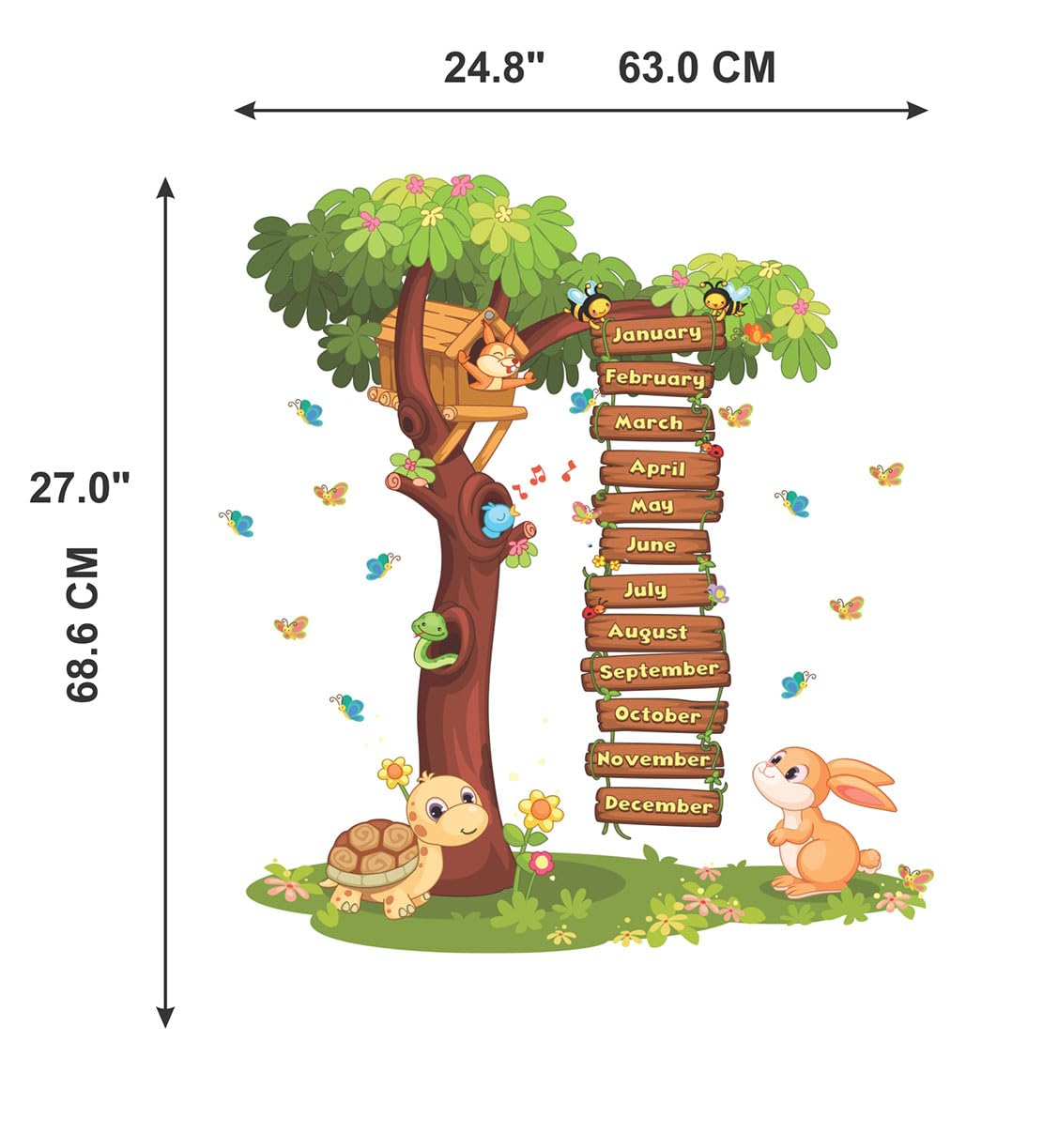 ESP Creation Combo Set of 2 Calendar Tree | Dreamy Girl Wall Decals for Hall, Bedroom &amp; Kitchen(FROM INDIA FAAZ) - View 3 of 3