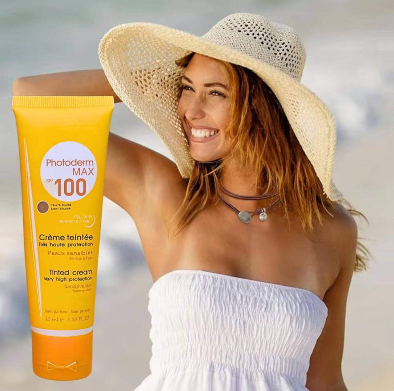 Photoderm Max Fluide SPF100 Tinted Sunscreen, Lightweight Facial Protection, UVA UVB Shield, Tinted Skincare, High-Strength Sun Protection, Hydrating, Oil-Control, Daily Face Use, Brightening, Smooth Skin, UV Defense - View 2 of 3
