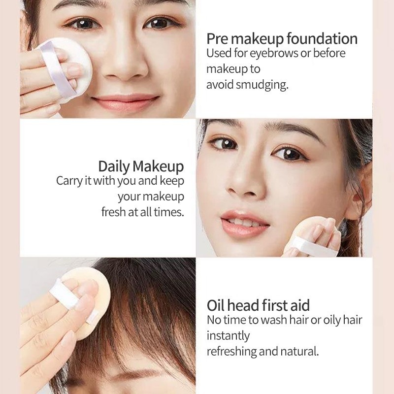 Lameila Compact Powder Oil Control Waterproof Whitening Concealer Powder Loose Powder Makeup Pressed Powder with Mirror- 01 - Ivory white(FROM MALAYSIA) - View 2 of 4