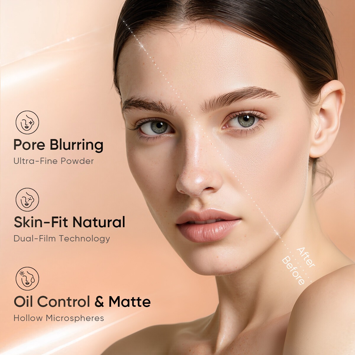 GMEELAN Black Truffle Zinc Pca Antioxidant Compact Loose Powder Oil Control Perfect Setting Long-Lasting Makeup- 01 Translucent(FROM MALAYSIA) - View 4 of 4