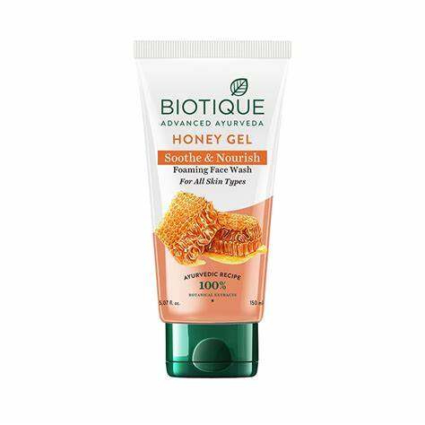 BIO HONEY GEL Refreshing Foaming Face Wash 150ml – Hydrating, Gentle, Ayurvedic Skincare with 100% Botanical Ingredients for Clean, Glowing, Nourished, and Soft Skin, Suitable for Daily Use - View 3 of 3