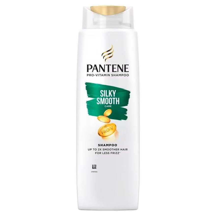 PANTENE Shampoo Silky Smooth Care 300ml – Smoothes Frizz, Strengthens Hair, Hydrates and Nourishes, Gentle Formula, Leaves Hair Soft, Silky, Shiny, Manageable, Healthy, Restores Natural Smoothness and Gloss for Daily Use - View 2 of 3
