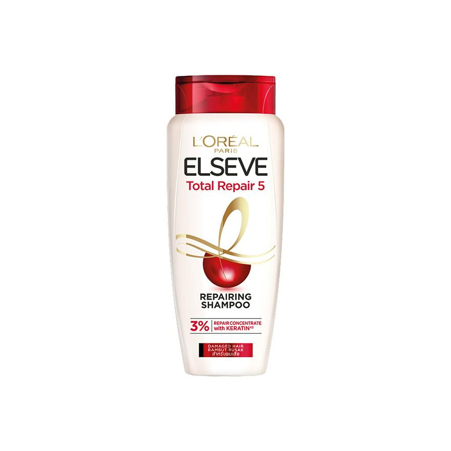 Elseve Total Repair 5 Damage Repair Shampoo 280ml – Nourishing Hair Treatment for Weak, Dry, and Broken Hair – Strengthens, Repairs, Smooths, and Restores Hair for Healthier, Shiny, Silky Strands - View 2 of 3