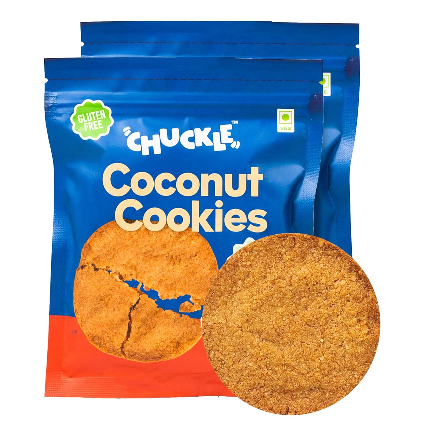 Chuckle Coconut Cookies 100g (2 Pack x 50g) with Oats & Real Ingredients, Jaggery Sweetened Biscuits, Gluten Free Tea Time Snack for Kids & Adults - Related product