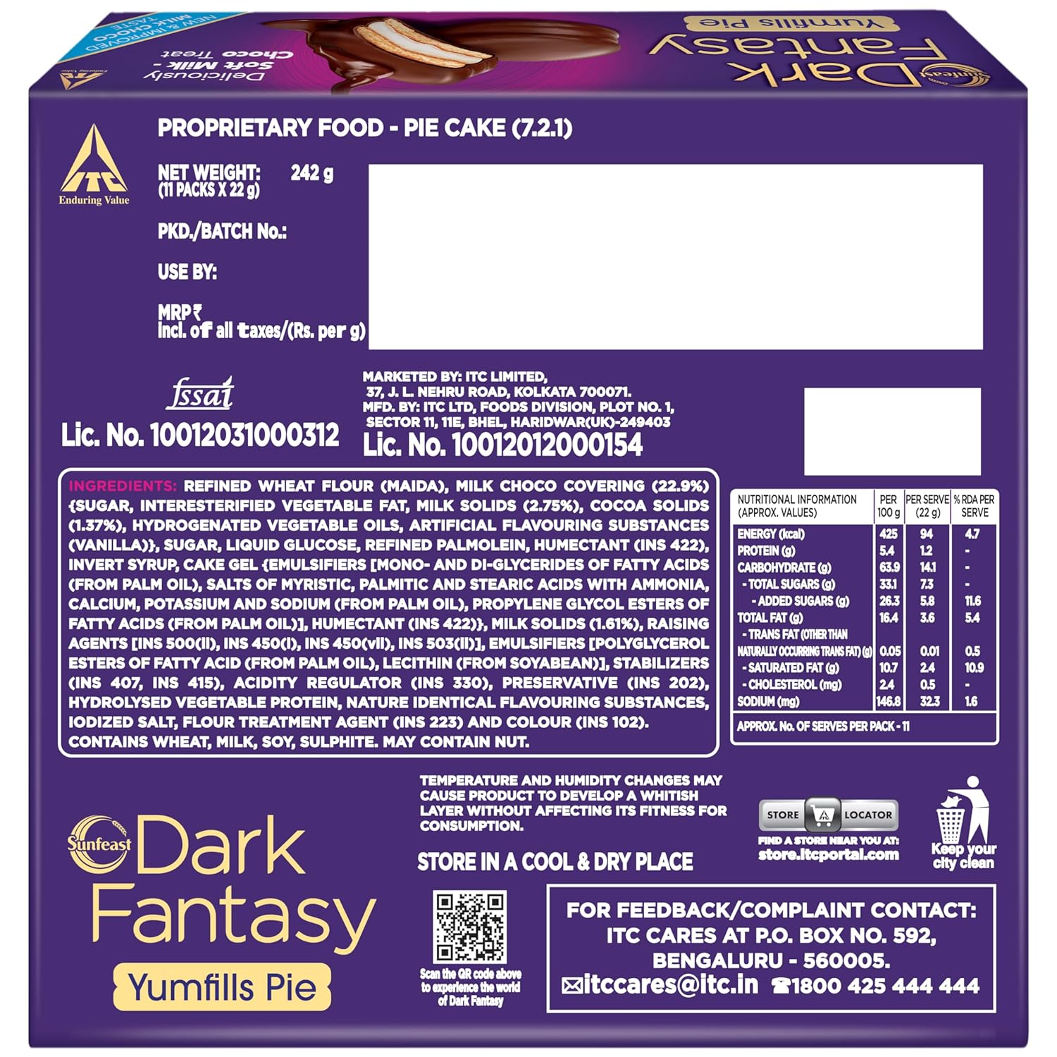 Sunfeast Dark Fantasy Yumfills Whoopie Pie, Chocolate Chip, 253g - View 4 of 4