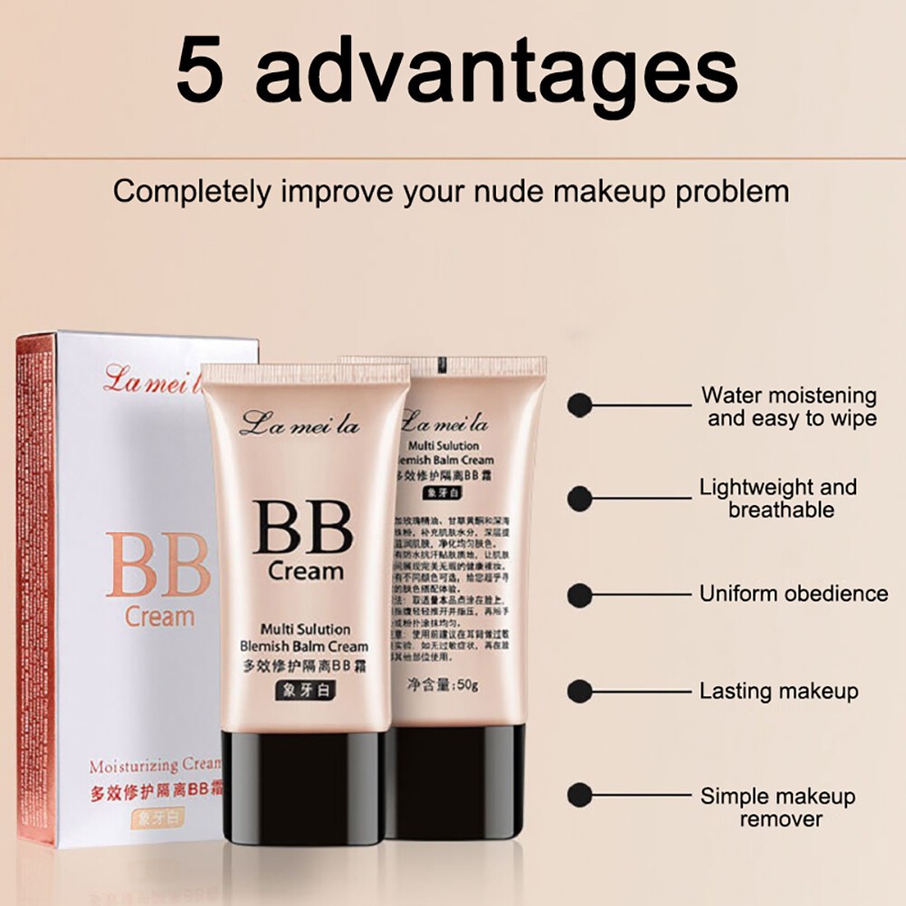 LAMEILA BB Cream Concealer Female Moisturizing Isolation Liquid Foundation-02#Light complexion(FROM MALAYSIA) - View 3 of 4