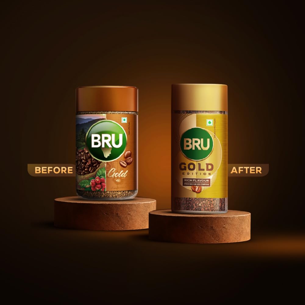 Bru Gold Edition | Premium Freeze Dried Coffee | Experience Intense Coffee Taste | Aromatic Instant Coffee | 55g - View 4 of 4