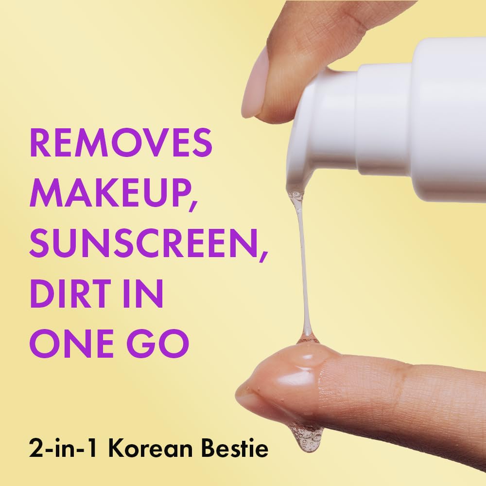 SIX:AM 2-in-1 Korean Double Duty Cleanser | Hyaluronic Acid, Vitamin C & E, Ceramides, Kiwi & Oat Extract | Multifunctional, Non-striping Makeup Remover + Cleanser that removes makeup, dirt, SPF | Leaves Skin Calm, Hydrated and Glowing | All Skin Types, 100ml - View 6 of 6