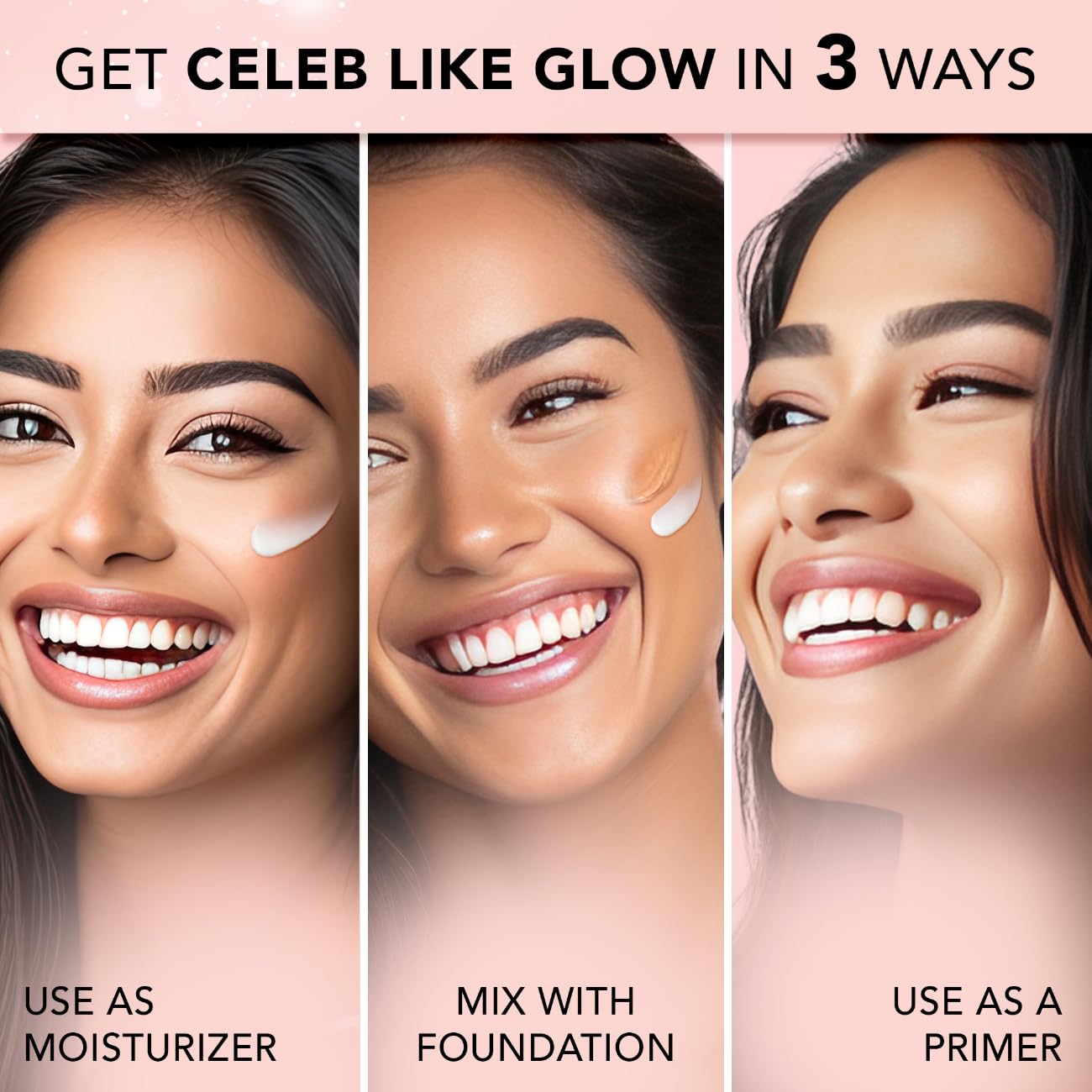 FACESCANADA Strobe Cream - Rose Gold, 30Ml | Primer + Highlighter + Moisturizer | Shea Butter & Hyaluronic Acid | Intense Hydration | Flawless Radiant Dewy Skin | Illuminating & Glowing Makeup Base - View 4 of 5