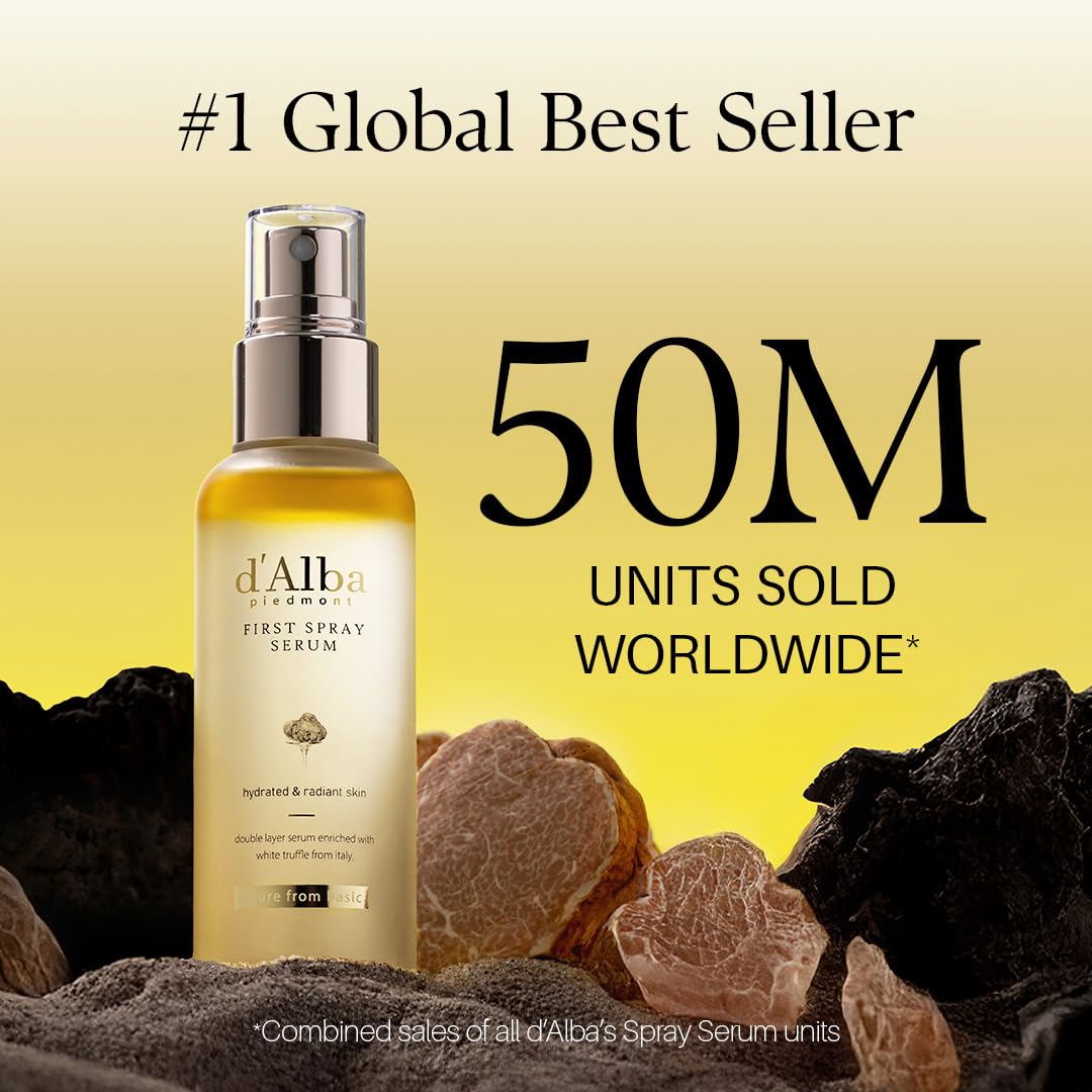 d'alba Piedmont Italian White Truffle Spray Serum, Vegan Skin Care, Hydrating Face Moisturizer, Glow Serum for Radiant Skin, Non Comedogenic, All In One Mist, Korean Skin Care (3.38 fl oz/100ml) - View 5 of 5