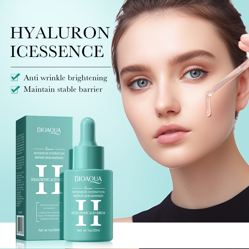 BIOAQUA Hyaluronic Acid Serum 30ml, Intensive Hydration & Skin Barrier Repair Essence, Deep Moisturizing Facial Serum, Plumping, Soothing, Anti-Aging, Lightweight Skincare Solution for Smooth, Healthy, Radiant Skin - View 2 of 3