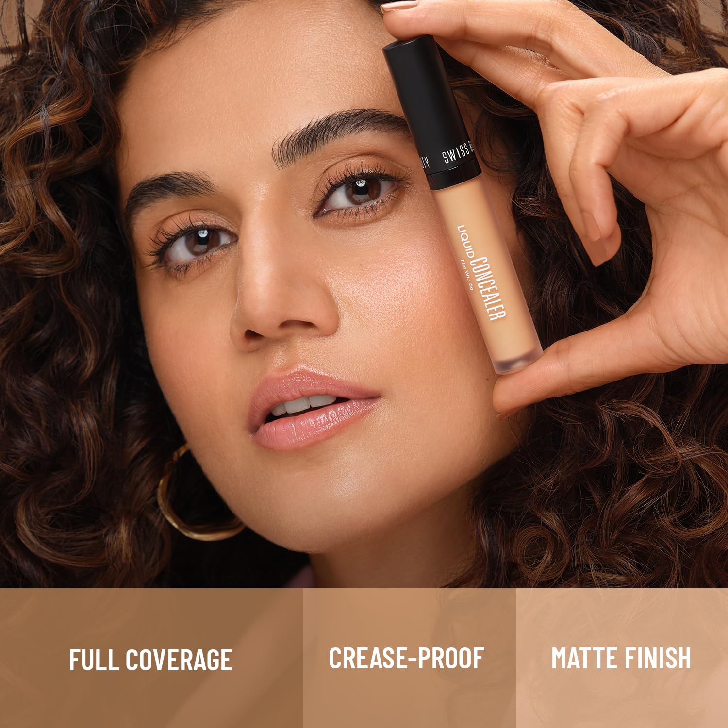 Swiss Beauty Perfect Liquid Light Weight Concealer With Full Coverage |Easily Blendable Concealer For Face Makeup With Matte Finish | Shade- Medium Beige, 6g - View 2 of 3
