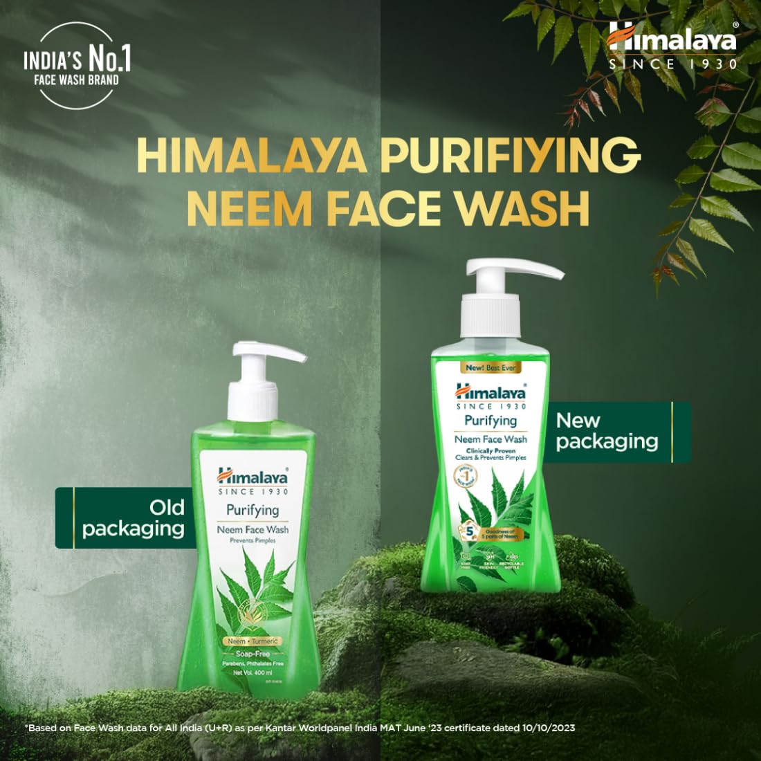 Himalaya Purifying Neem Face Wash|Clears and Prevents Pimples & Acne|Made with 5 parts of Neem|New & Best Ever clinically Proven formula|Gently Cleanses|For men and women|400 ml - View 2 of 5