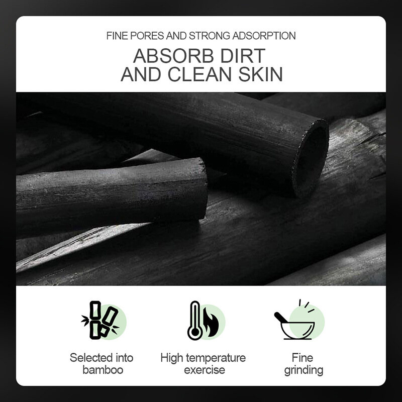 ROREC SADOER Bamboo Charcoal Blackhead Remover Peel-Off Mask 60g Deep Cleansing Pore Purifying Oil Control Acne Treatment Black Mask for Smooth Clear Skin Care - View 2 of 3