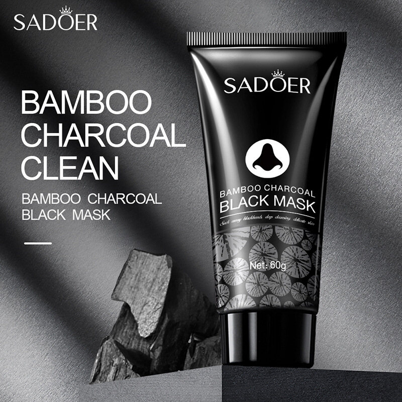 ROREC SADOER Bamboo Charcoal Blackhead Remover Peel-Off Mask 60g Deep Cleansing Pore Purifying Oil Control Acne Treatment Black Mask for Smooth Clear Skin Care - View 3 of 3