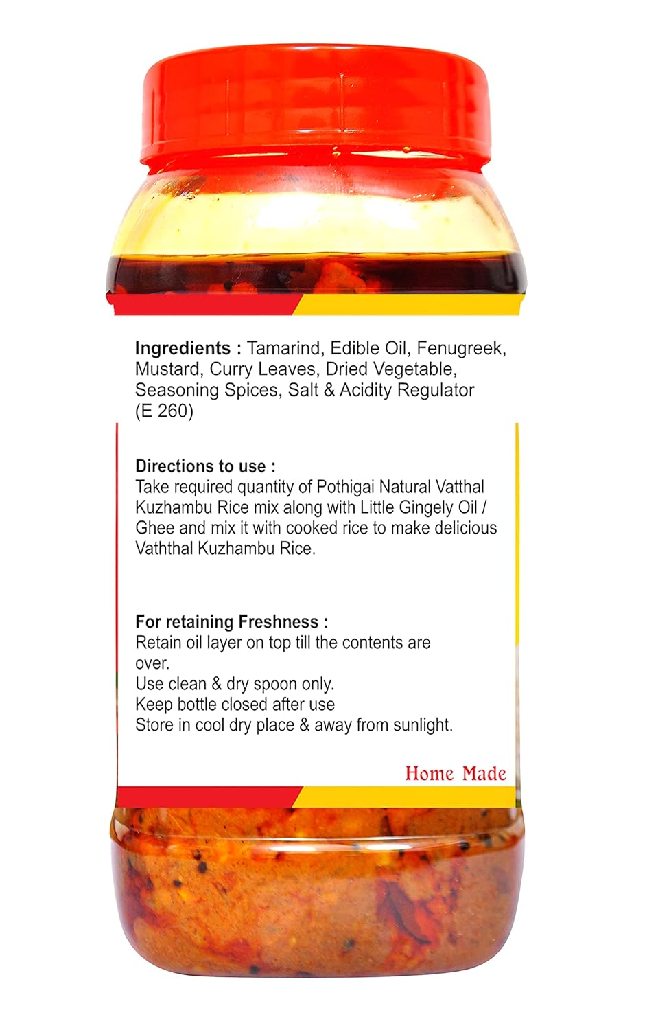 Pothigai Natural Vathal Kuzhambu Rice Paste 500 gms /100% Natural/No Artificial Color/No Artificial Flavor (Pack of 1) - View 2 of 3