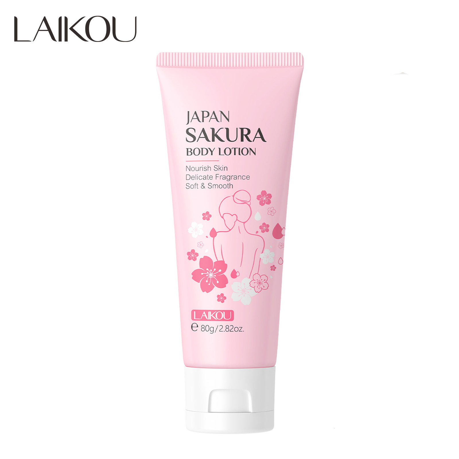 LAIKOU Japan Sakura Deep Hydrating Body Lotion 80g Moisturizing Brightening Body Cream Smooth Skin Reduce Dullness Nourishing Repair Softening Skin Care for Radiant Healthy Glowing Skin - View 3 of 3