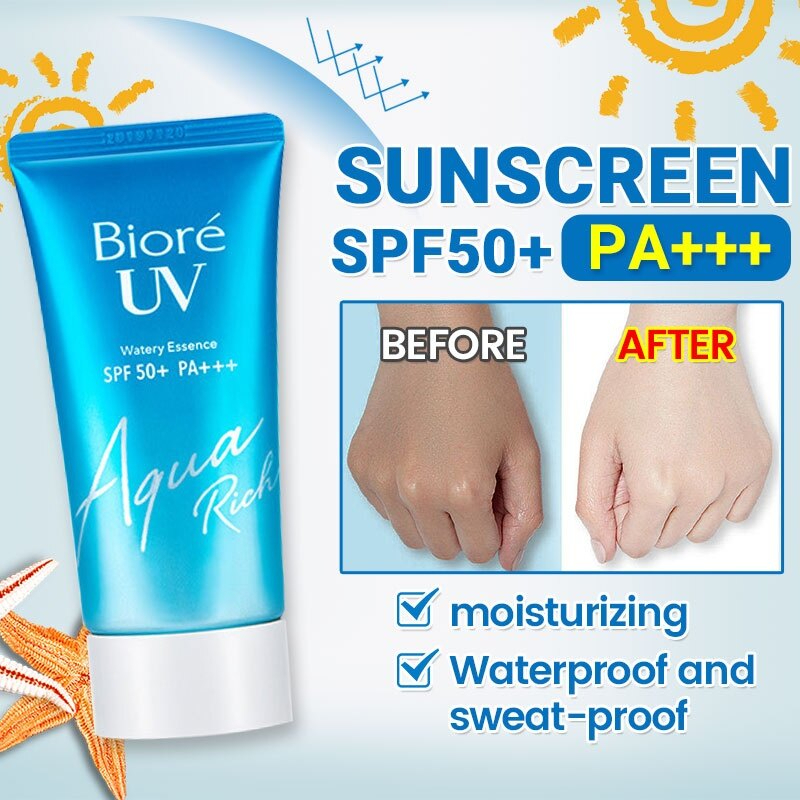 UV Rich Essence Sunscreen SPF50+ PA++++ Travel-Friendly Hydrating Non-Greasy Sunblock Whitening Face & Body Protection Lightweight Moisturizing UV Shield Daily Skin Care Radiant Smooth Skin - View 3 of 3