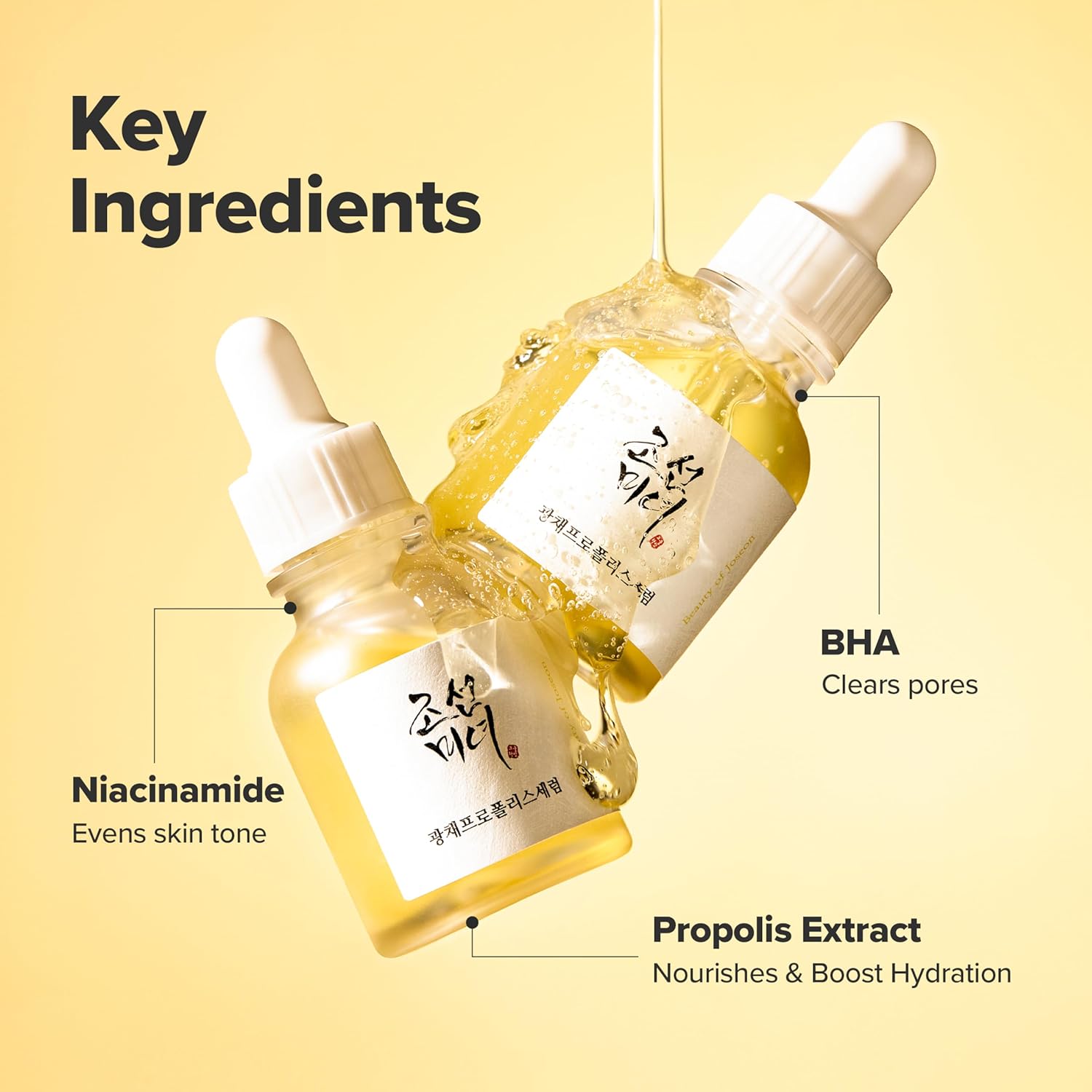 Beauty of Joseon Glow Serum with Propolis & Niacinamide (30ml) | Korean Face Serum for Glowing Skin, Pore Minimizing, Brightening & Hydration - View 2 of 6