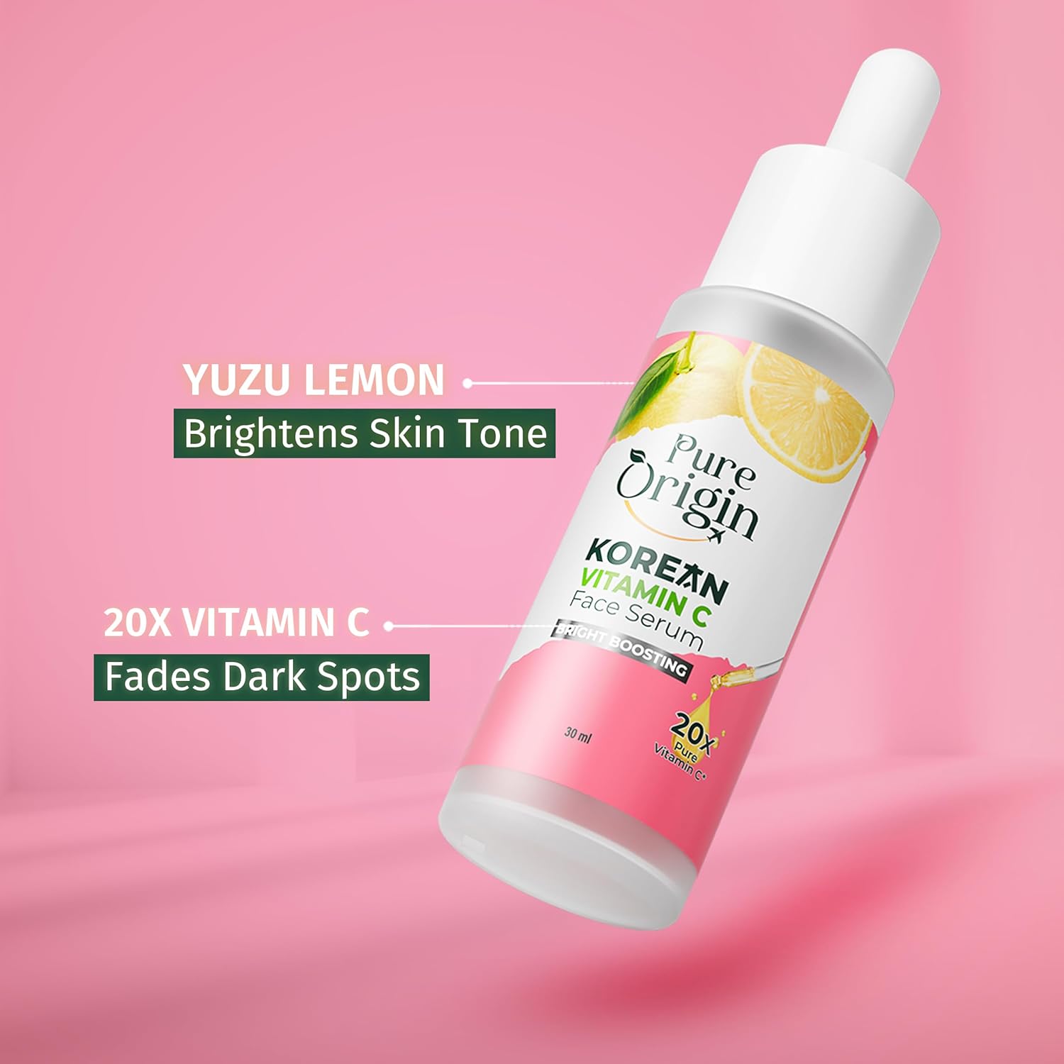 Pure Origin Korean Vitamin C Bright Boosting Face Serum | for Brighter, Glowing and soft skin | For women and men | For all skin type | 30mL - View 4 of 5
