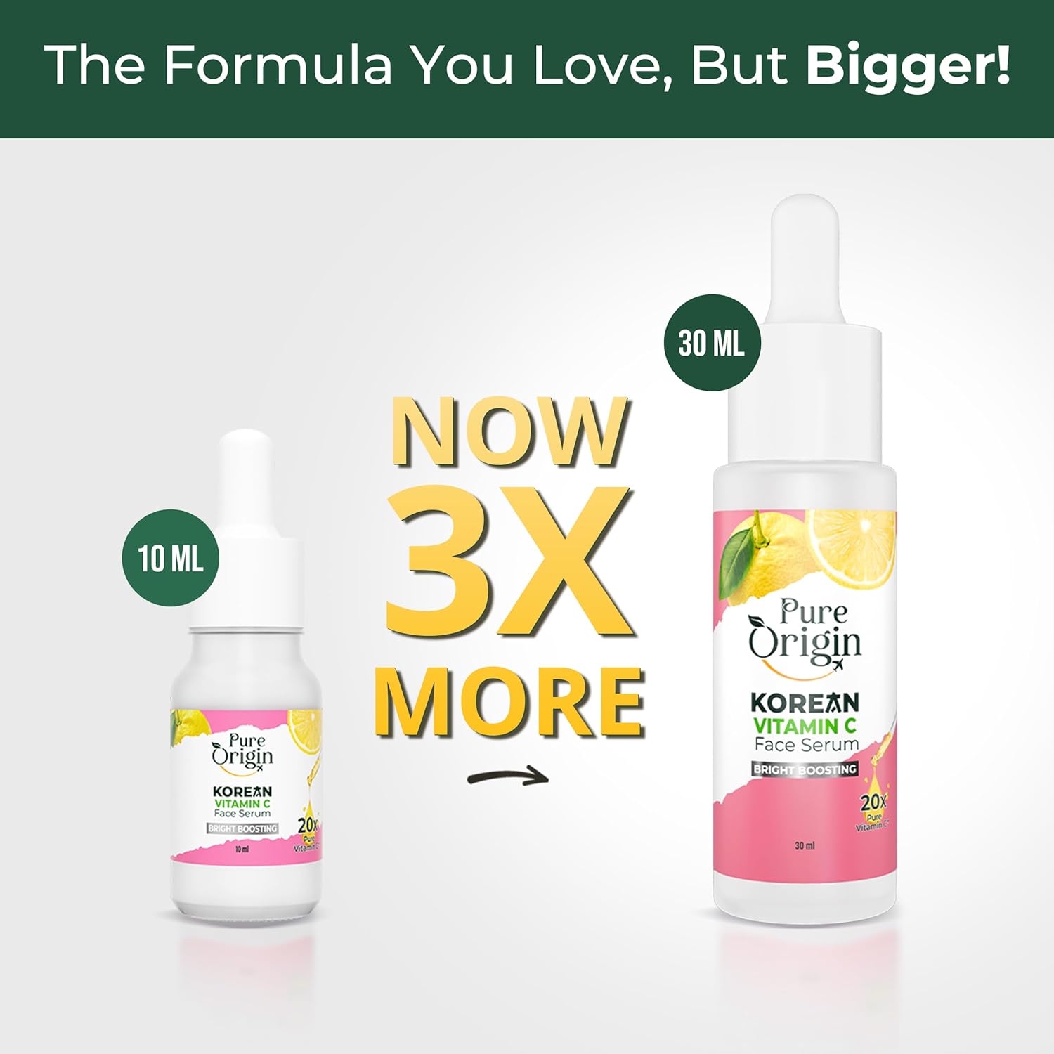 Pure Origin Korean Vitamin C Bright Boosting Face Serum | for Brighter, Glowing and soft skin | For women and men | For all skin type | 30mL - View 5 of 5