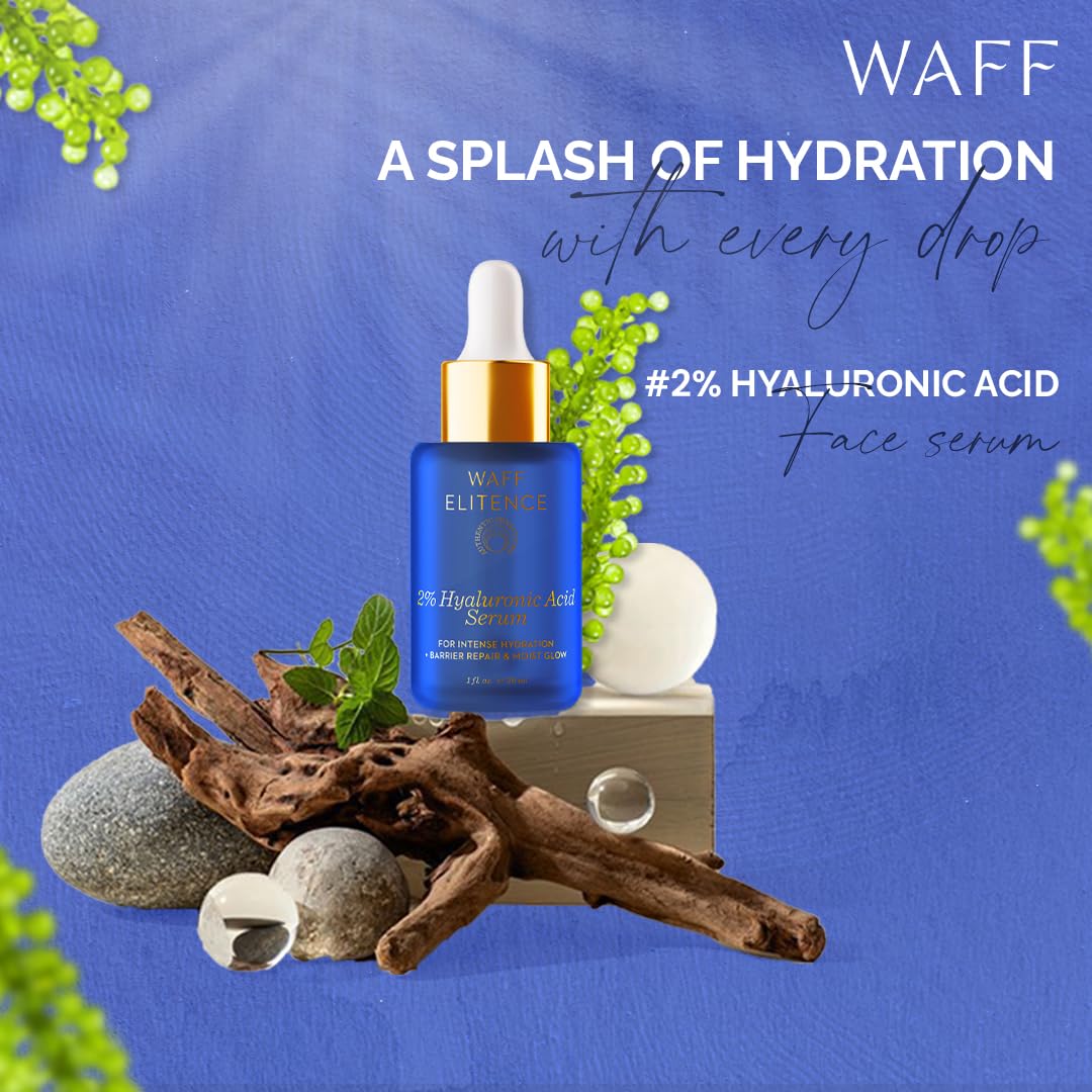 WAFF 2% Hyaluronic Acid Face Serum 30ml | Daily Serum for Men & Women - All Skin Types | Deep Hydration & Moist Glow | Anti-Aging | Smooth Skin | Vegan, No Preservatives - View 5 of 5