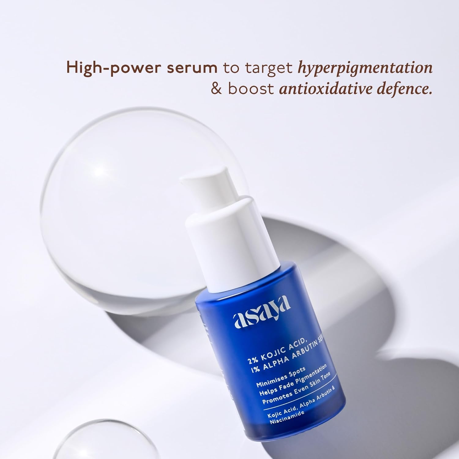 Asaya 2% Kojic Acid + 1% Alpha Arbutin Face Serum | Advanced Brightening & Pigmentation Correction | Lightweight Kojic Acid Serum for Even Tone & Radiant Skin | 30 ml - View 4 of 4