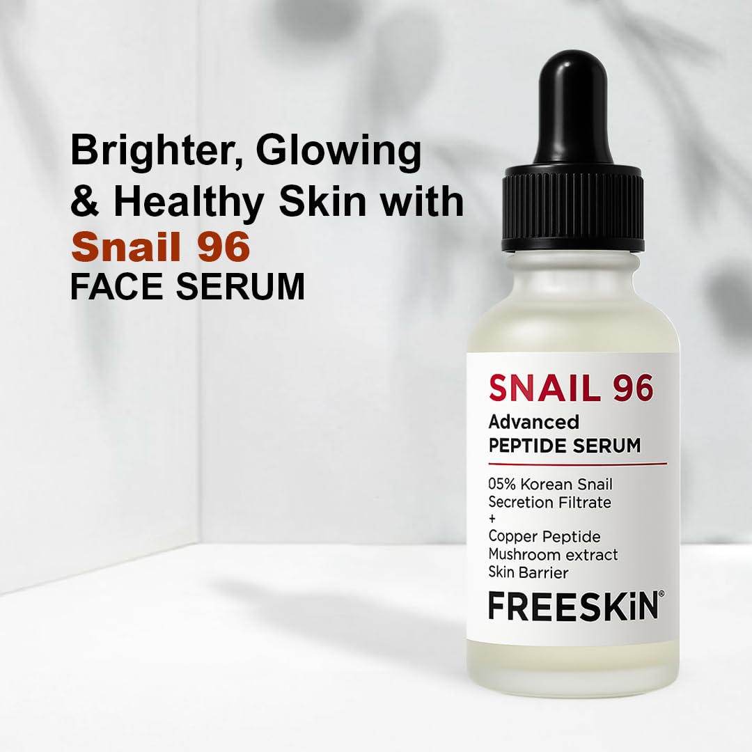 Free Skin 5% Snail Advanced Peptide Face Serum with Korean Snail Secretion Filtrate, Copper Peptide & Mushroom Extract | Boosts Skin Repair, Restores Barrier & Reduces Signs of Aging | 30ml - View 3 of 5