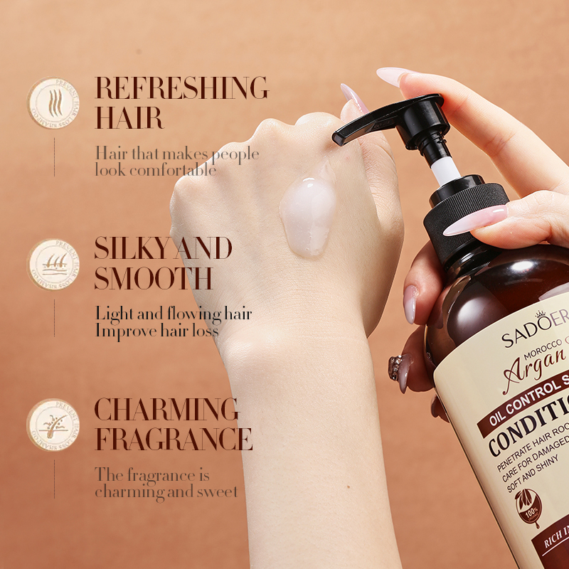 ROREC SADOER Morocco Argan Oil Hair Conditioner 500ml Oil Control Smooth Fluffy Nourishing Moisturizing Soft Silky Shine Frizz Control Hair Care For All Hair Types - View 2 of 3