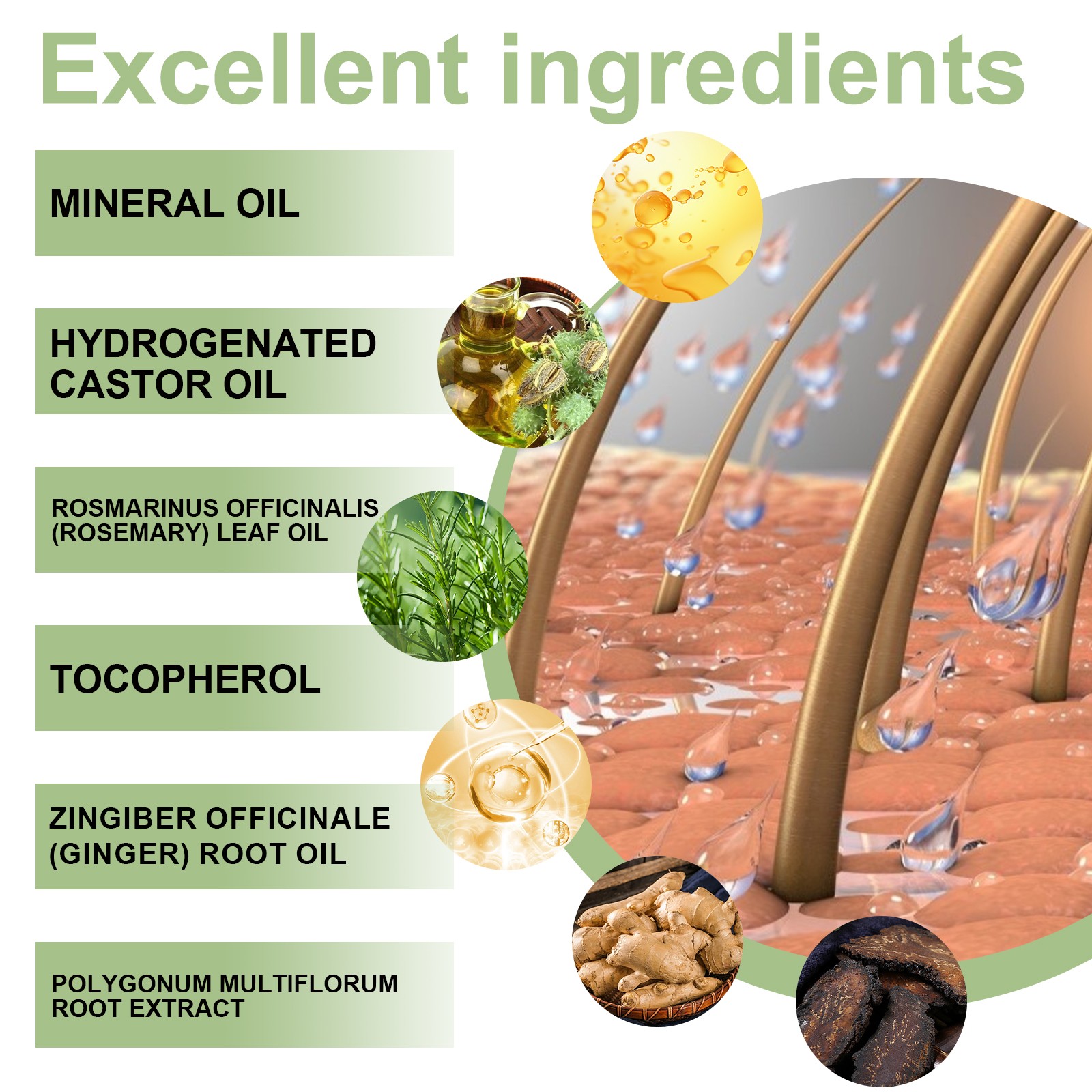 Ouhoe Hair Care Oil Nourishes Scalp Strengthens Hair Promotes Growth Hair Care 100ml- 1pcs(FROM MALAYSIA) - View 3 of 4