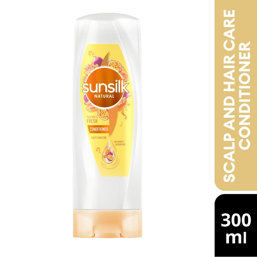 SUNSILK Honey & Passion Fruit Conditioner 300ml Nourishing Hair Care Soft Smooth Silky Moisturizing Frizz Control Lightweight Repair Damage Healthy Shiny Manageable Hair Everyday Use - View 3 of 3